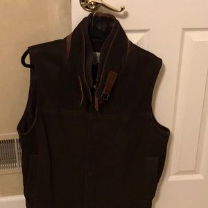 Leather vest,brown